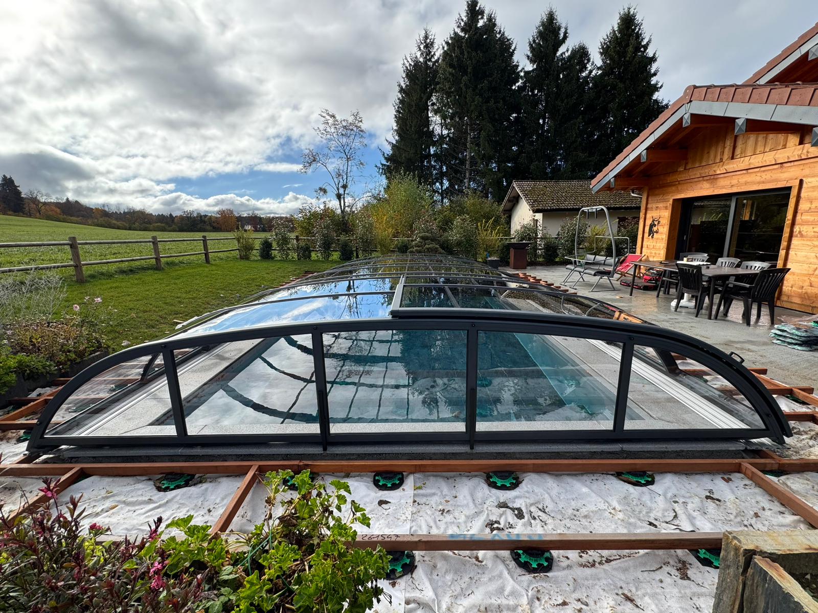 Abri de piscine bas thermo Abri de piscine bas thermo