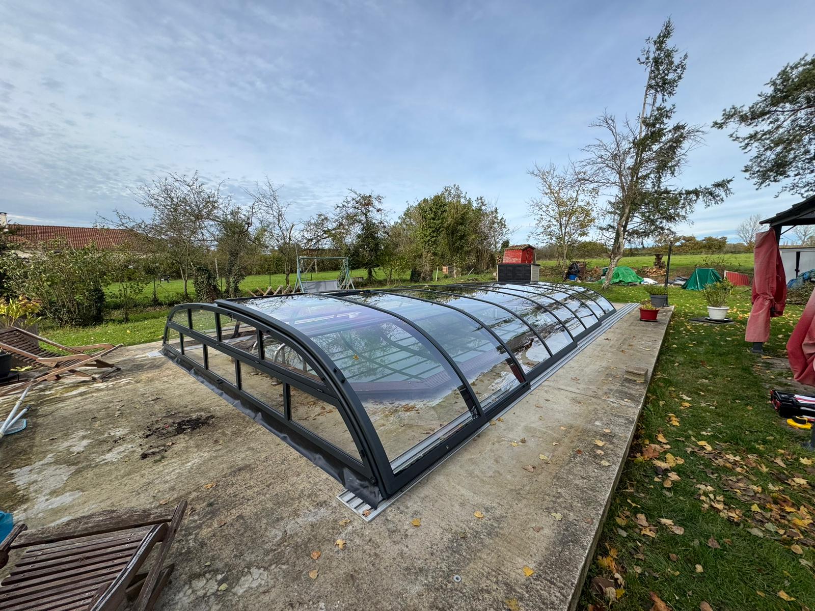 Abri de piscine bas thermo Abri de piscine bas thermo