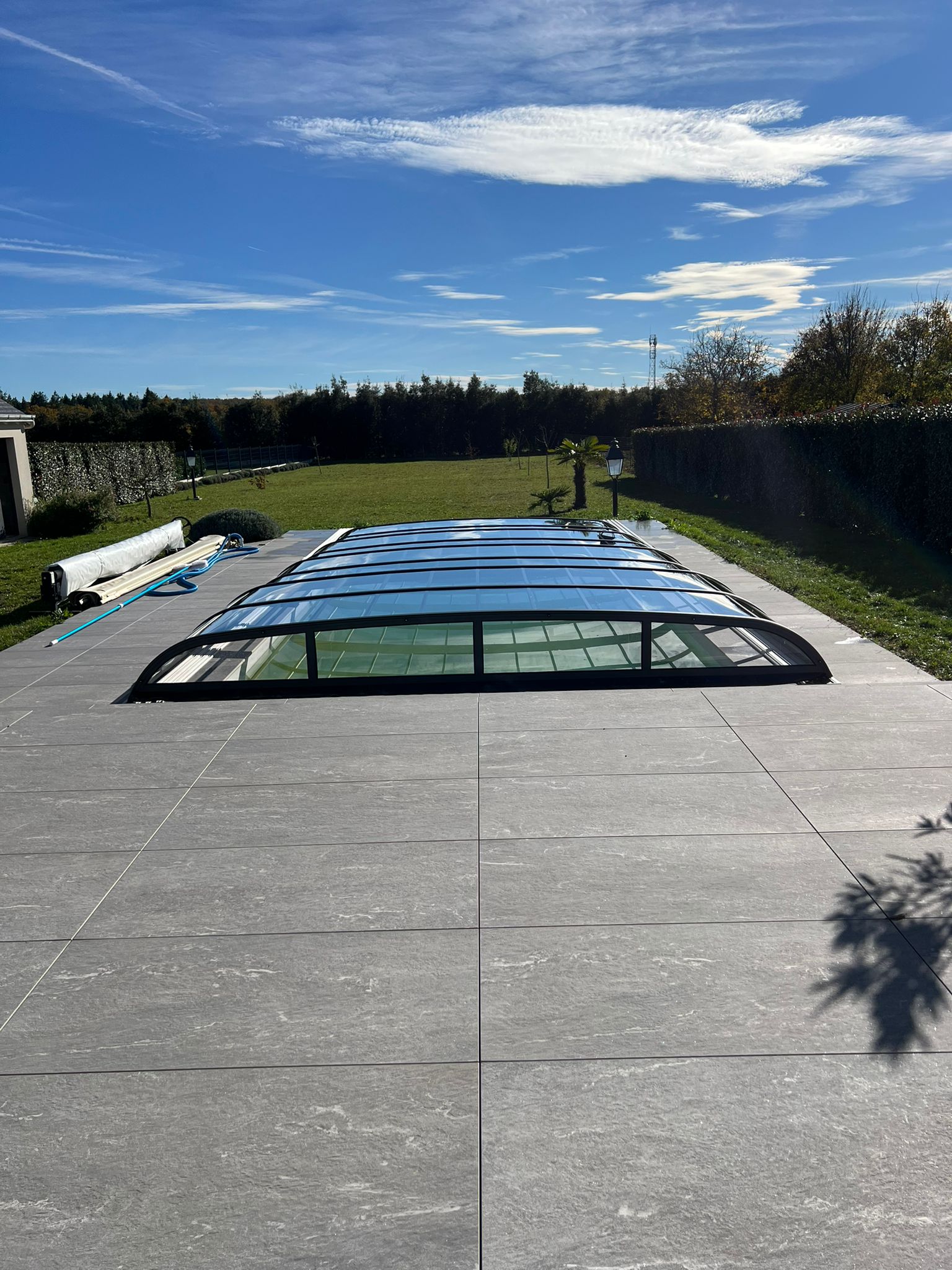 Abri de piscine bas optic Abri de piscine bas optic